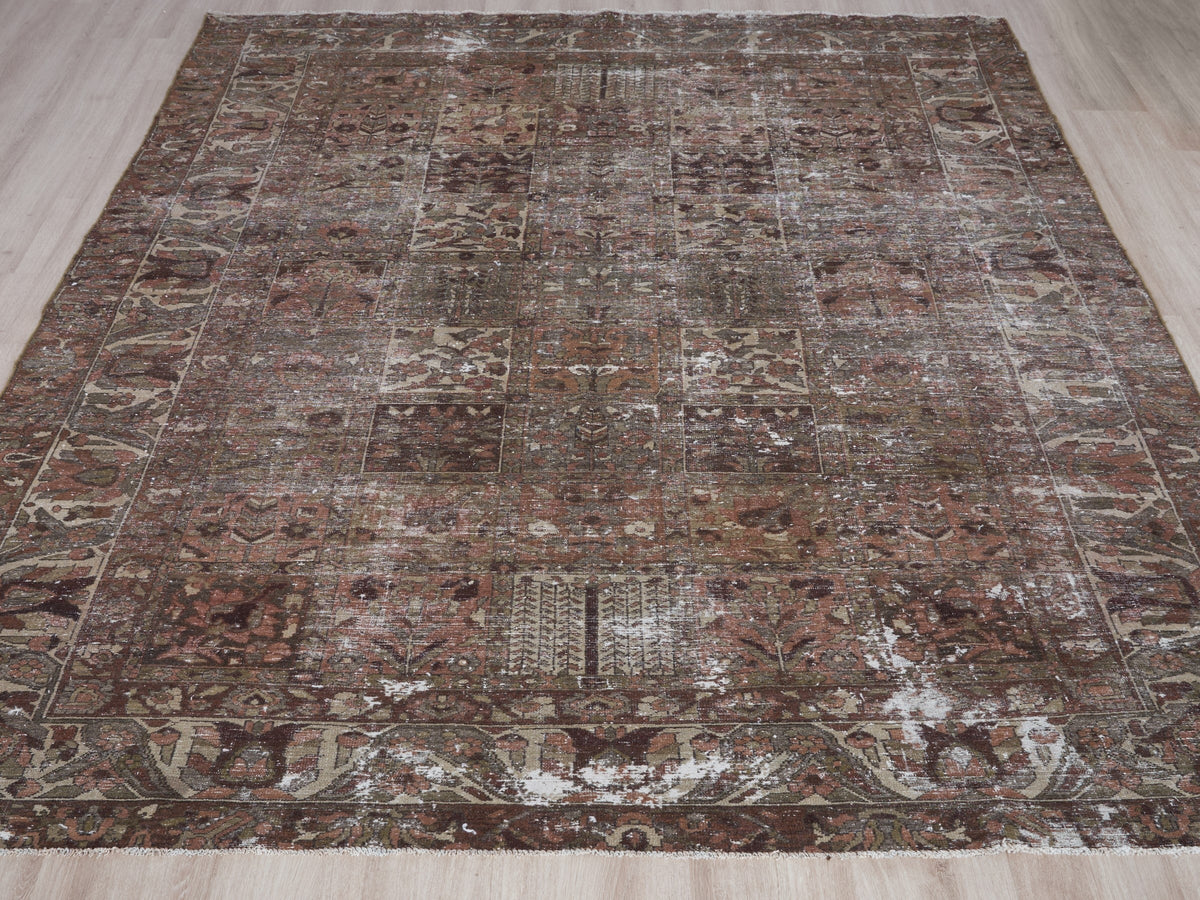 6'8" x 9'2" Oriental Brown Persian Style Rug