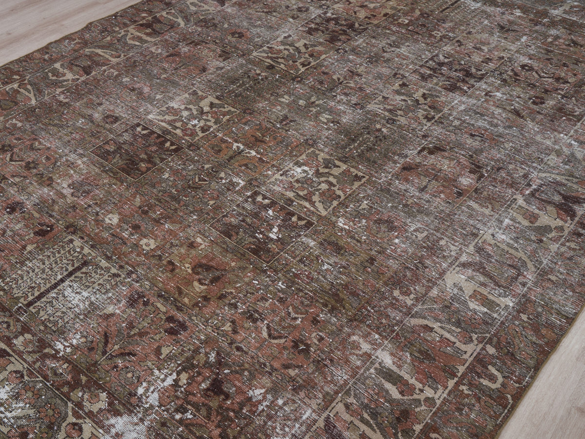 6'8" x 9'2" Oriental Brown Persian Style Rug