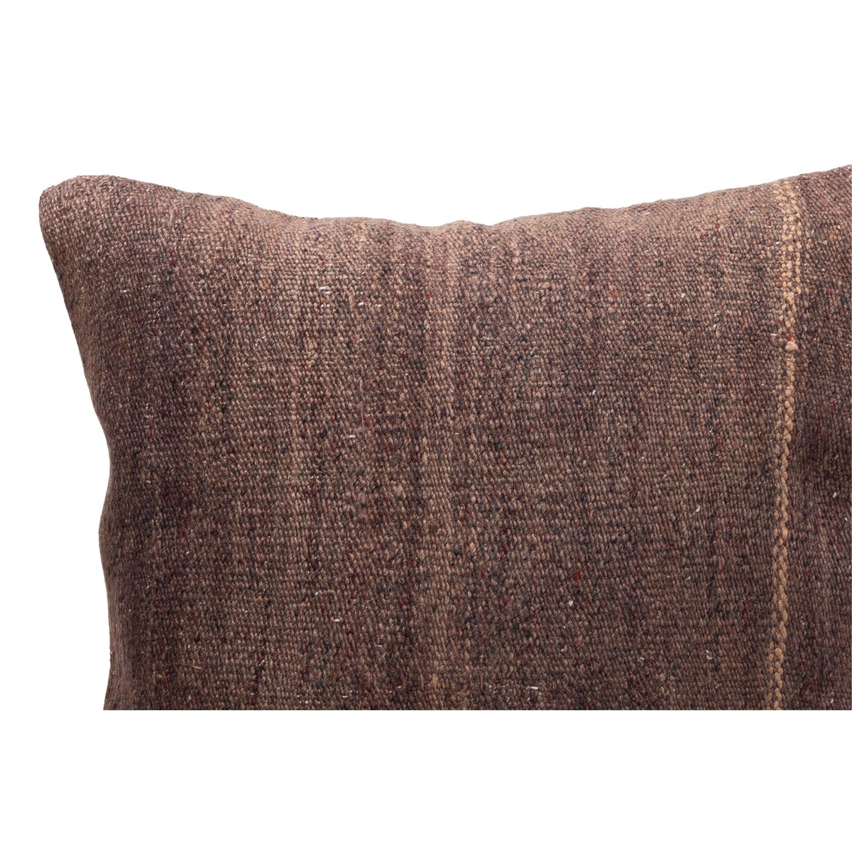 24" x 24" Handwoven Brown Kilim Cushion Cover