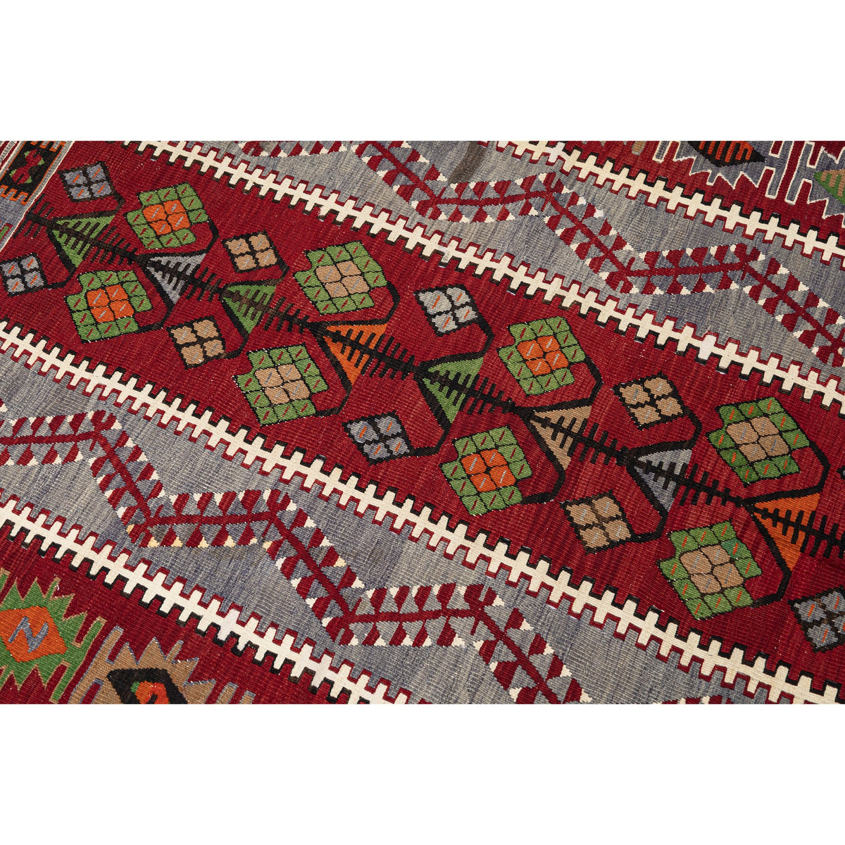 - (4' x 6'1'') Handmade Oushak Kilim Rug