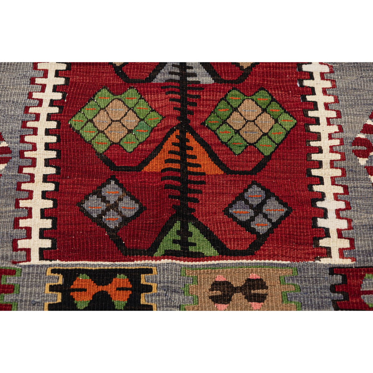 - (4' x 6'1'') Handmade Oushak Kilim Rug