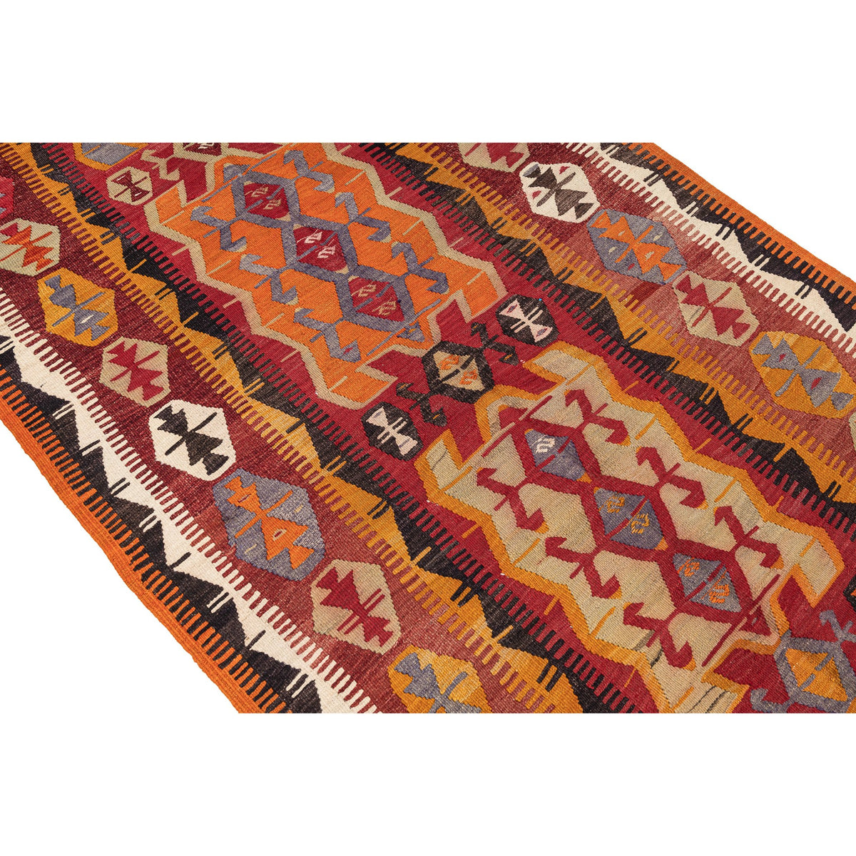 Authentic Flatweave Kilim Runner Rug