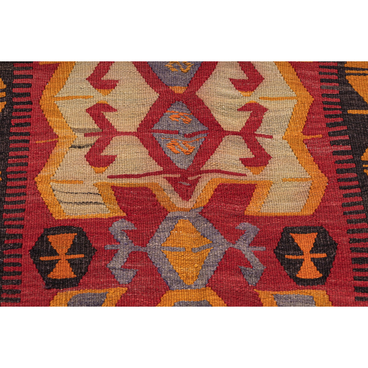 Authentic Flatweave Kilim Runner Rug