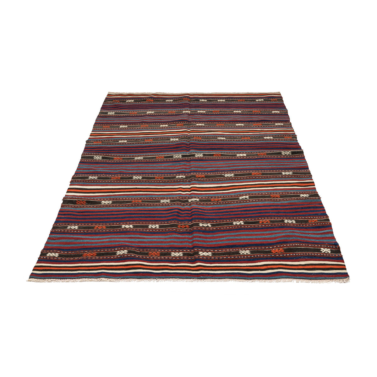 Tshela - (4'2'' x 6'6'') Vintage Turkish Kilim