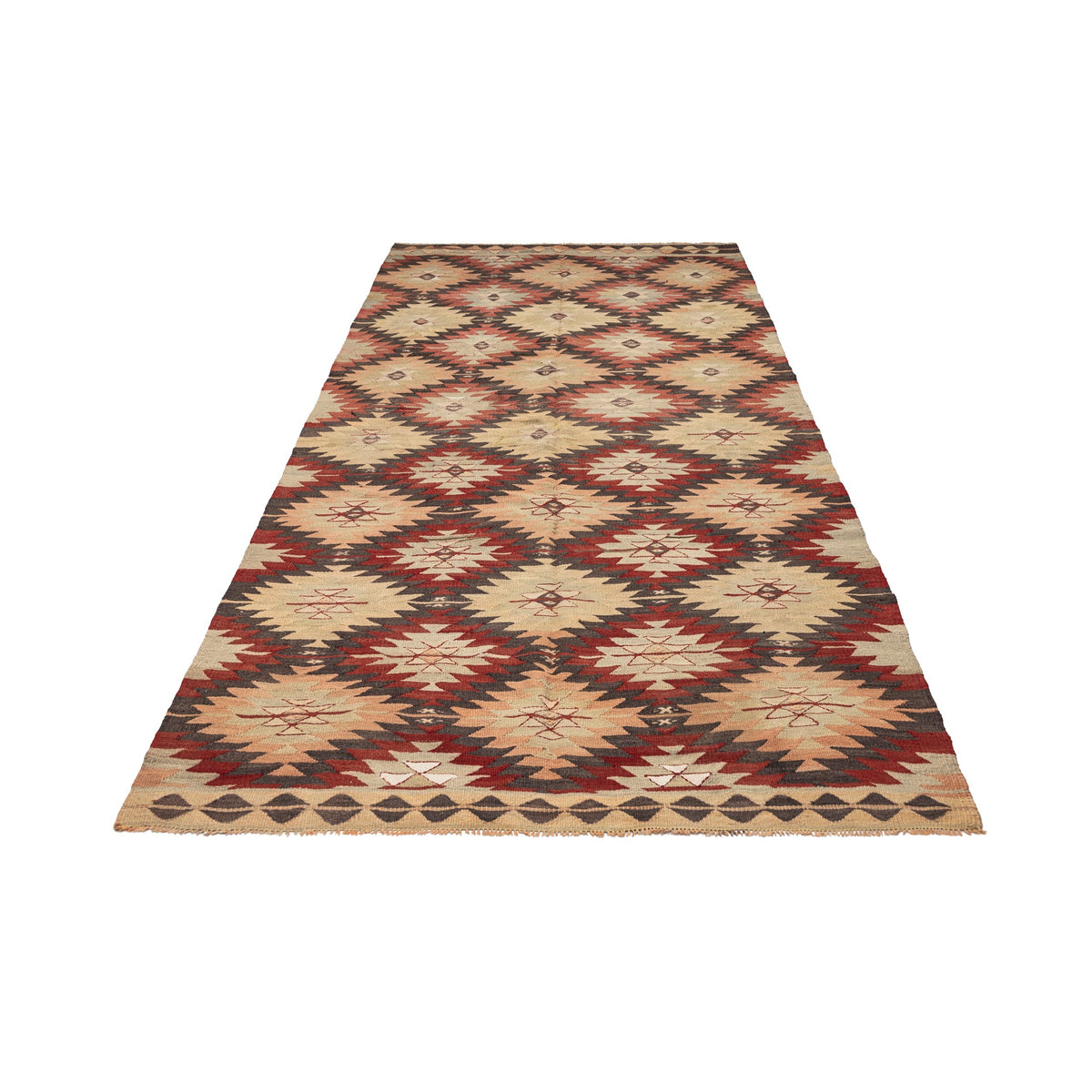 Afreda - (4'9'' x 10'4'') Vintage Turkish Kilim