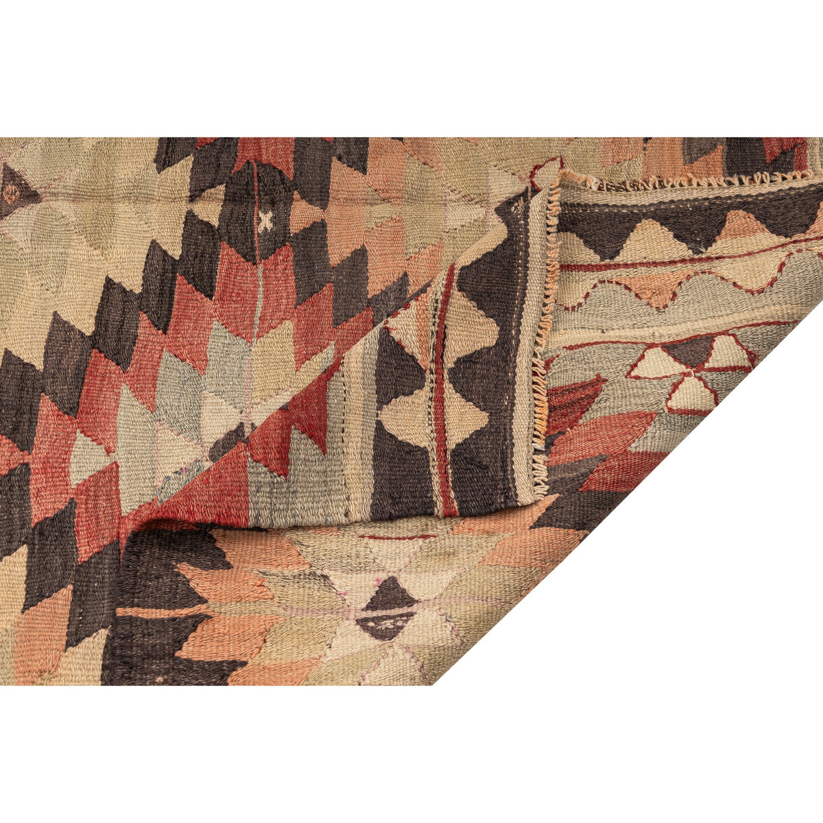 Afreda - (4'9'' x 10'4'') Vintage Turkish Kilim