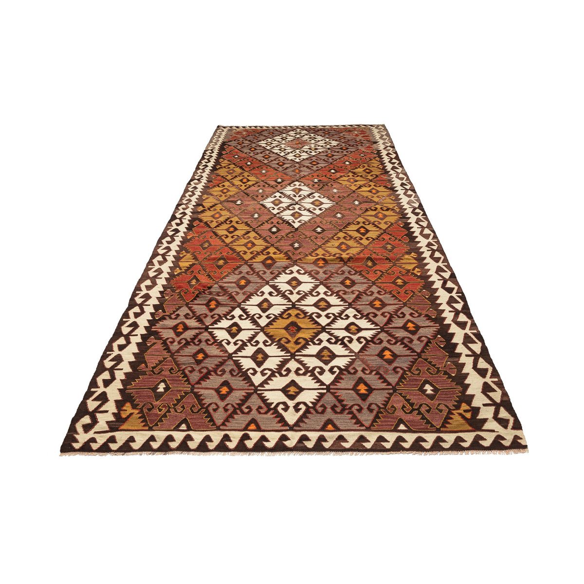 Karonga - (5'2'' x 11'8'') Vintage Turkish Kilim