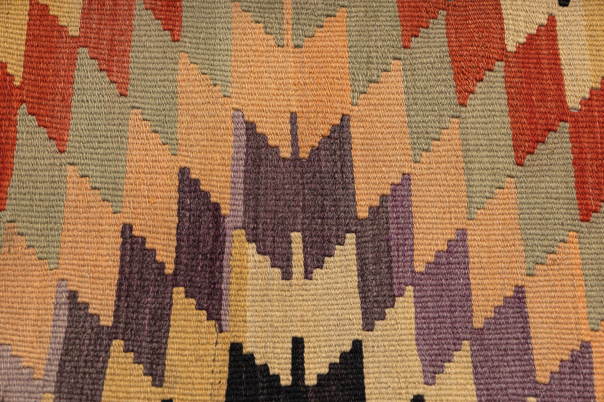 (5'4'' x 8'10'') Wool Flatweave Handwoven Geometric Kilim Rugs