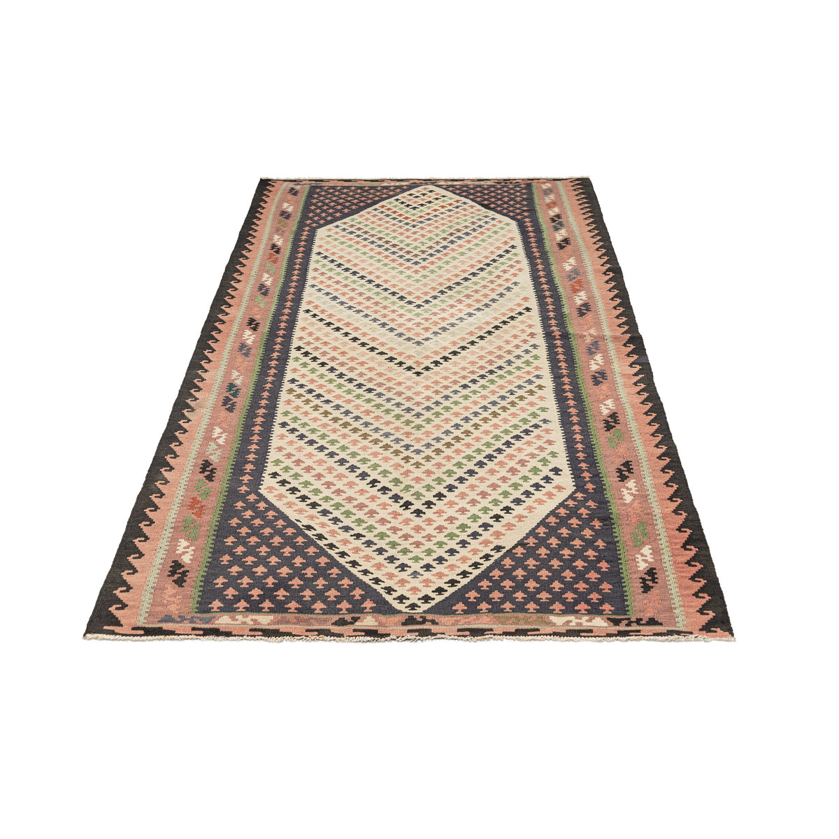 Okahan - (3'4'' x 6'7'') Vintage Turkish Kilim