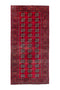 3'7" x 7'3" Handwoven Red Medium Area Rug