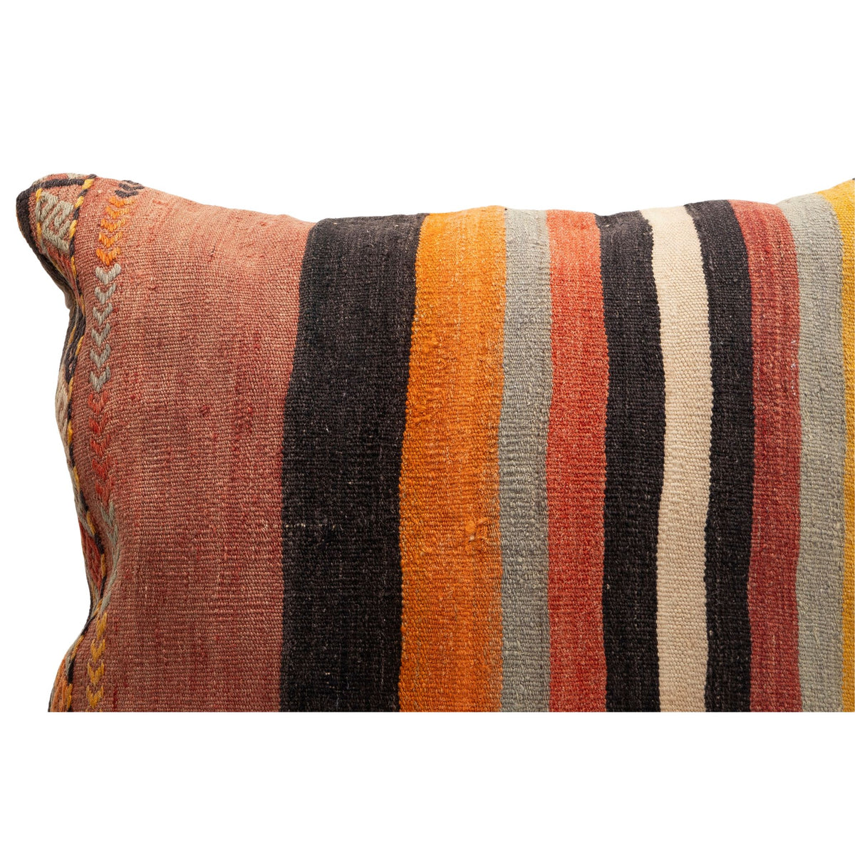 24" x 24" Handwoven Striped Kilim Cushion Cover