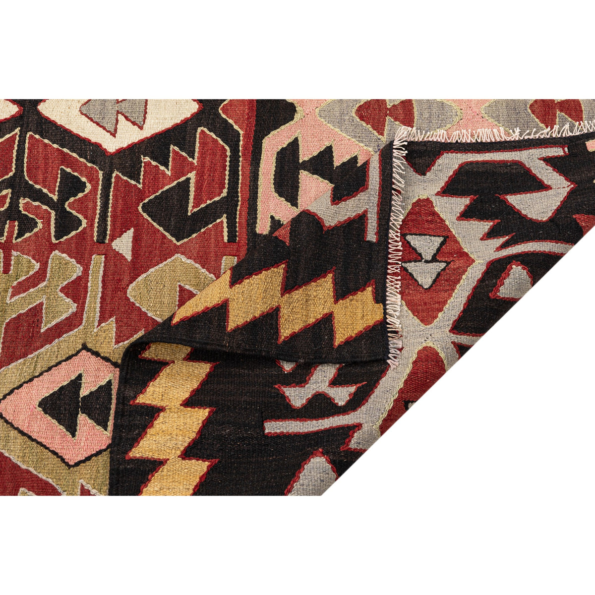 Egedia - (5'9'' x 8'2'') Vintage Turkish Kilim