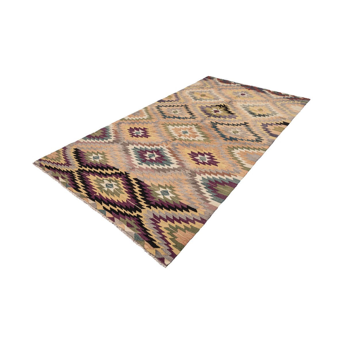 Darama - (5'3'' x 9'4'') Vintage Turkish Kilim