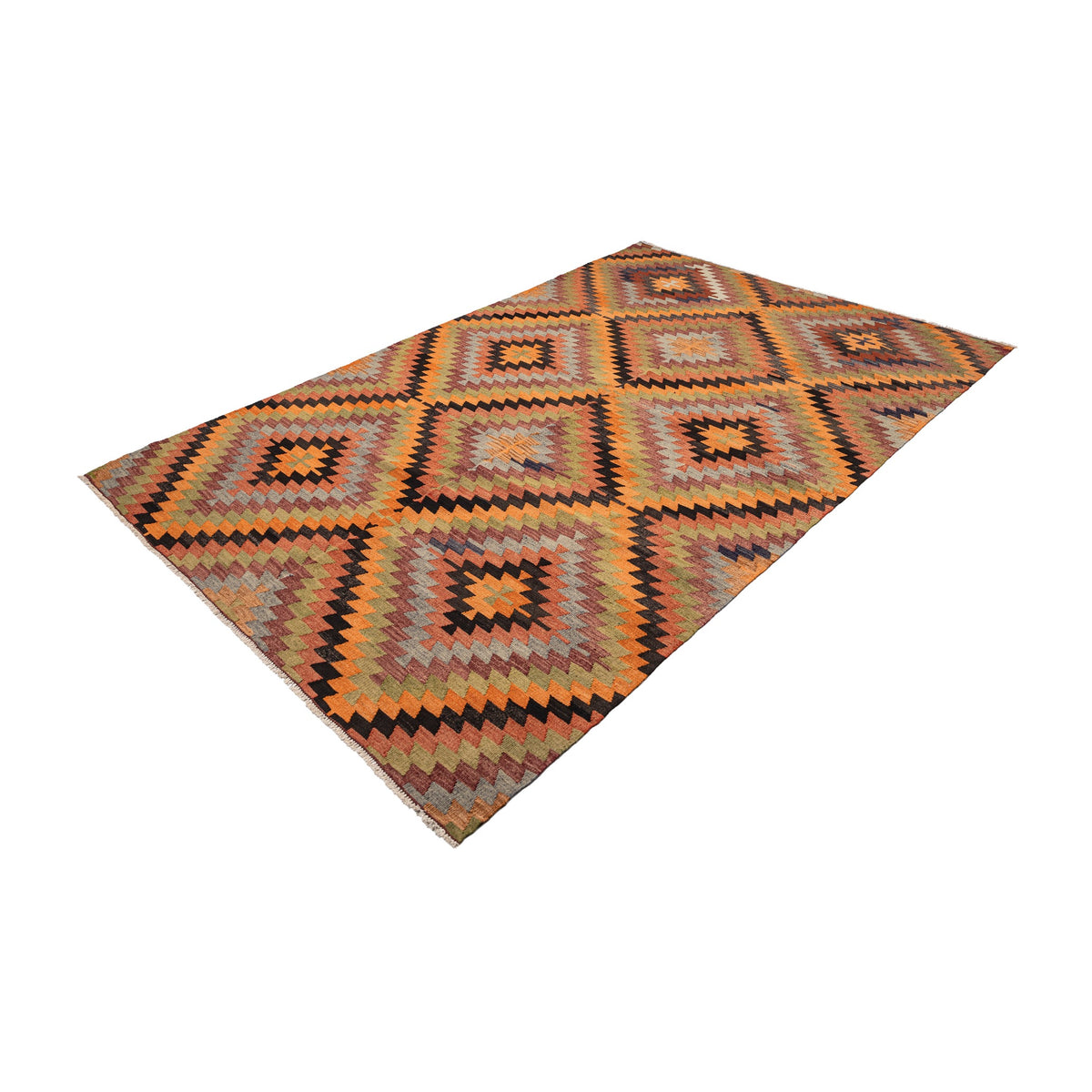 Goklen - (5'7'' x 8'11'') Vintage Turkish Kilim