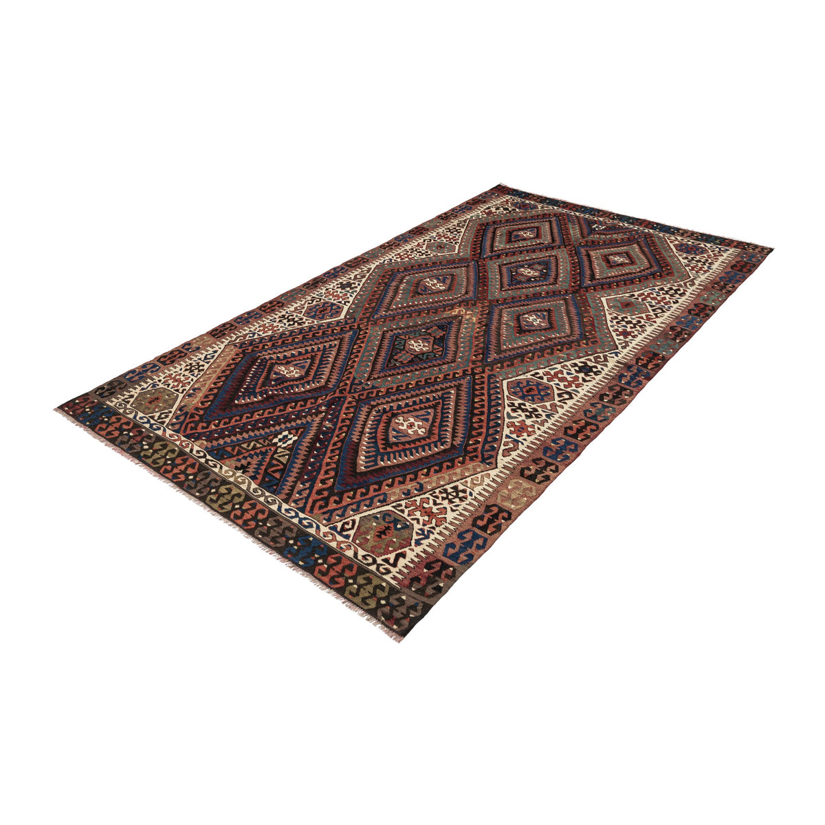 Ganne - (5' x 8'6'') Vintage Turkish Kilim