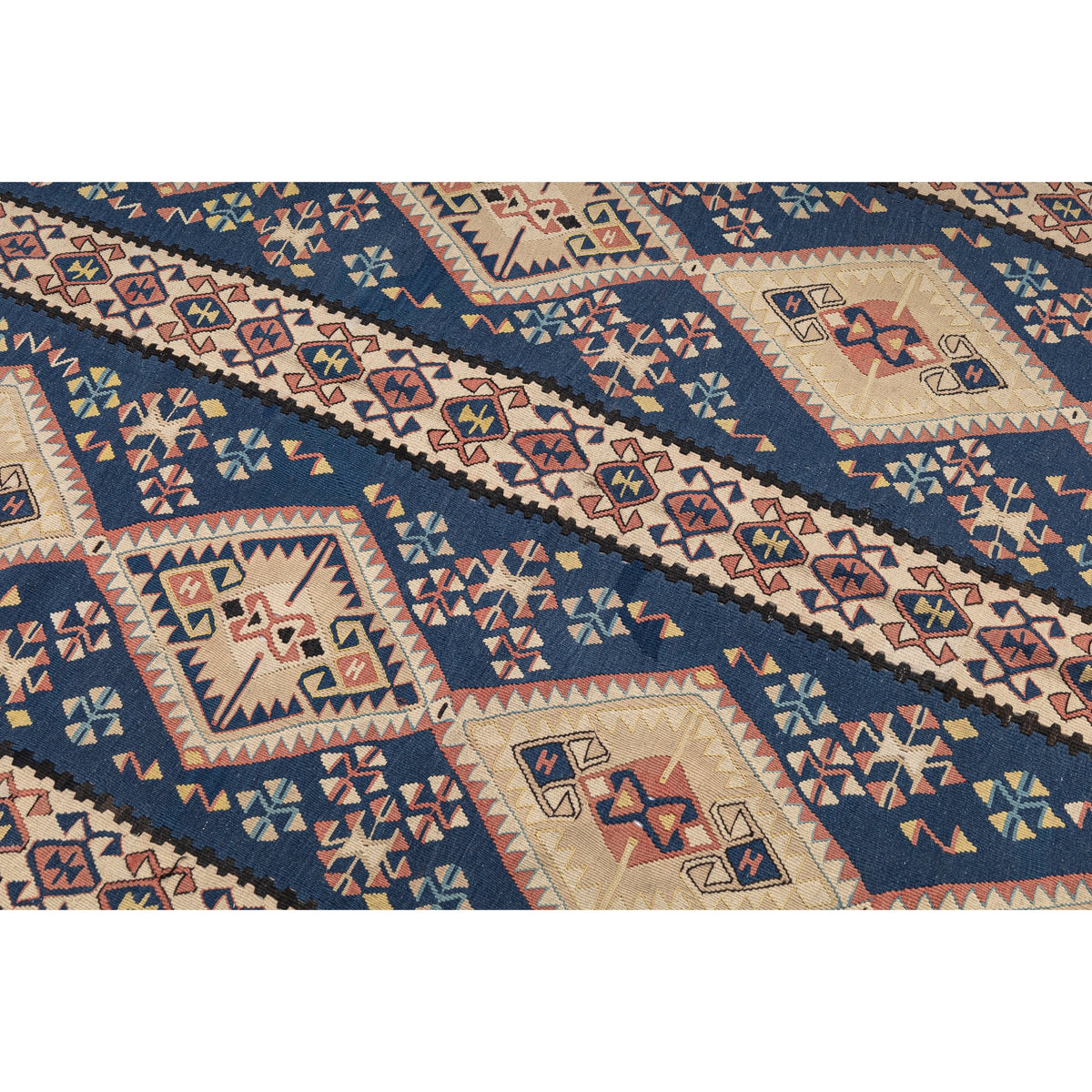 - (4'9'' x 7'1'') Oriental Vintage Kilim Rug