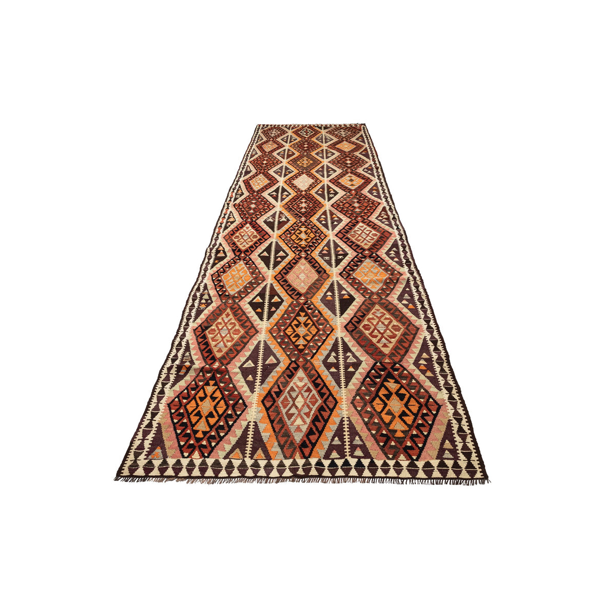 Ermelo - (4'3'' x 13'9'') Vintage Turkish Kilim Runner