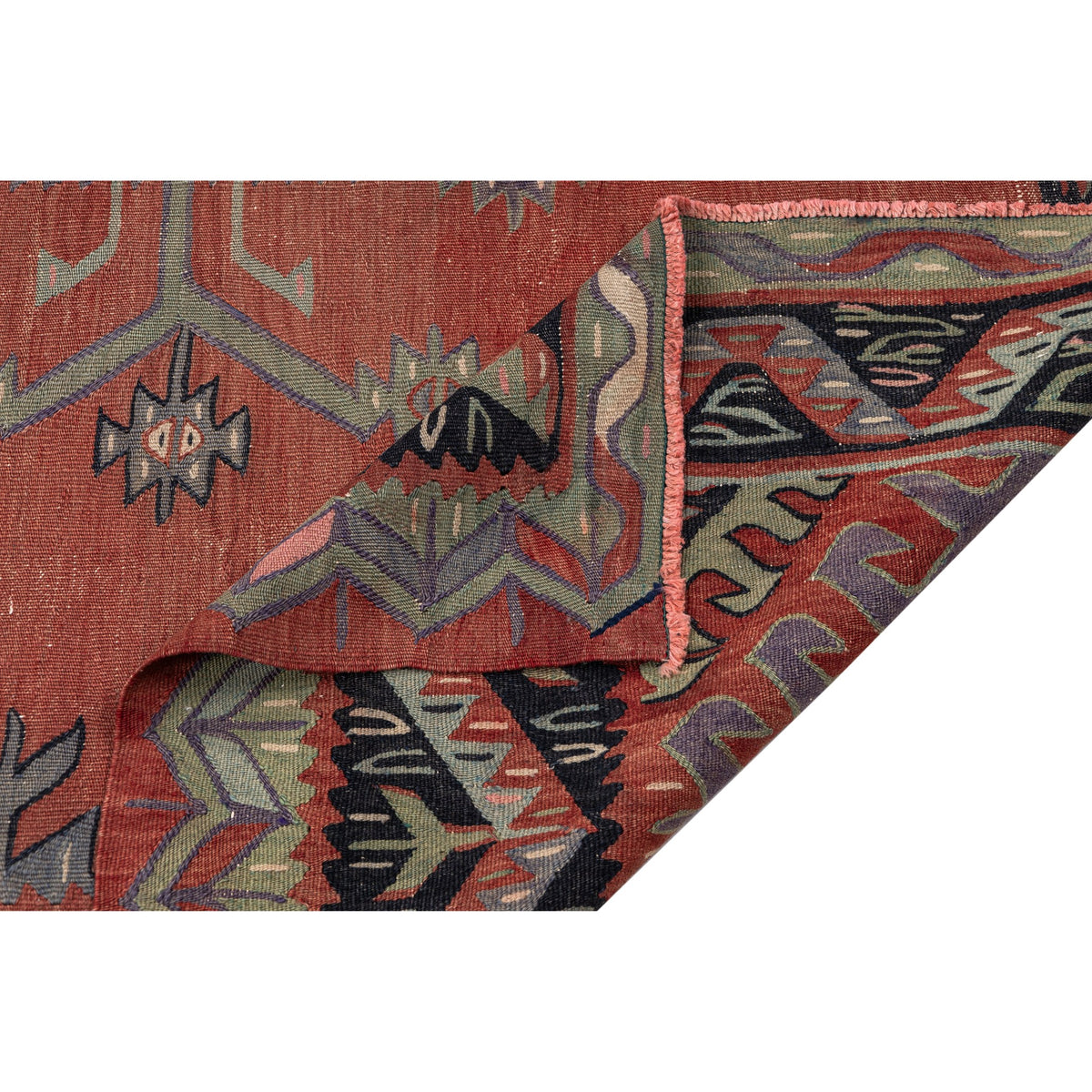 - (5'9'' x 9'8'') Vintage Turkish Kilim