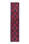1'8" x 7'7" Geometric Skinny Red Runner Rug