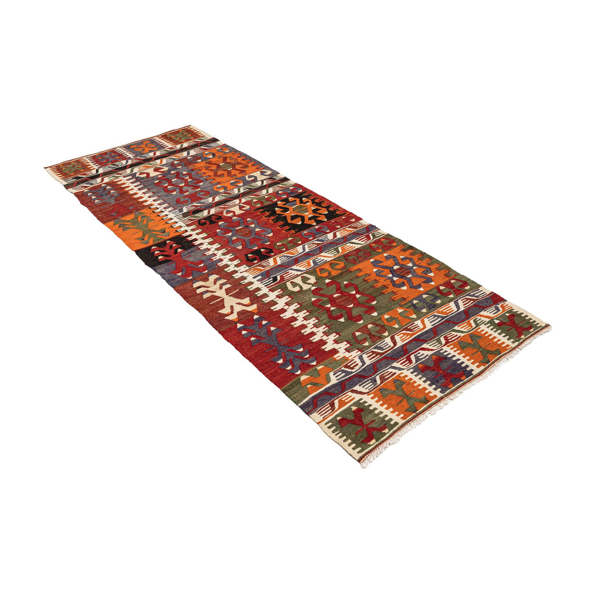 Authentic Flatweave Kilim Runner Rug