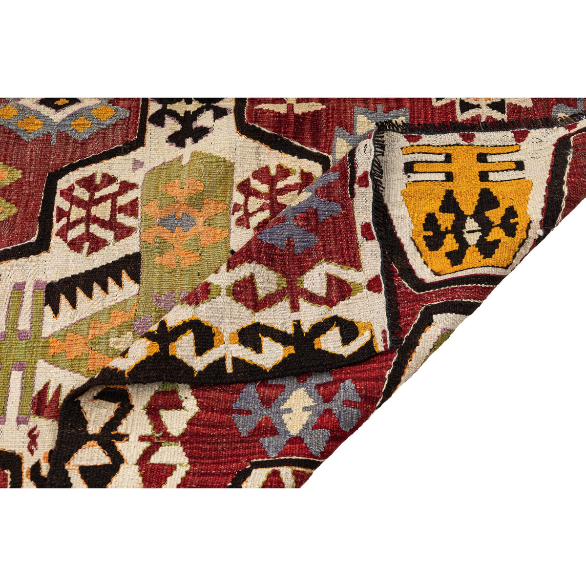 - (5'5'' x 8') Vintage Turkish Kilim