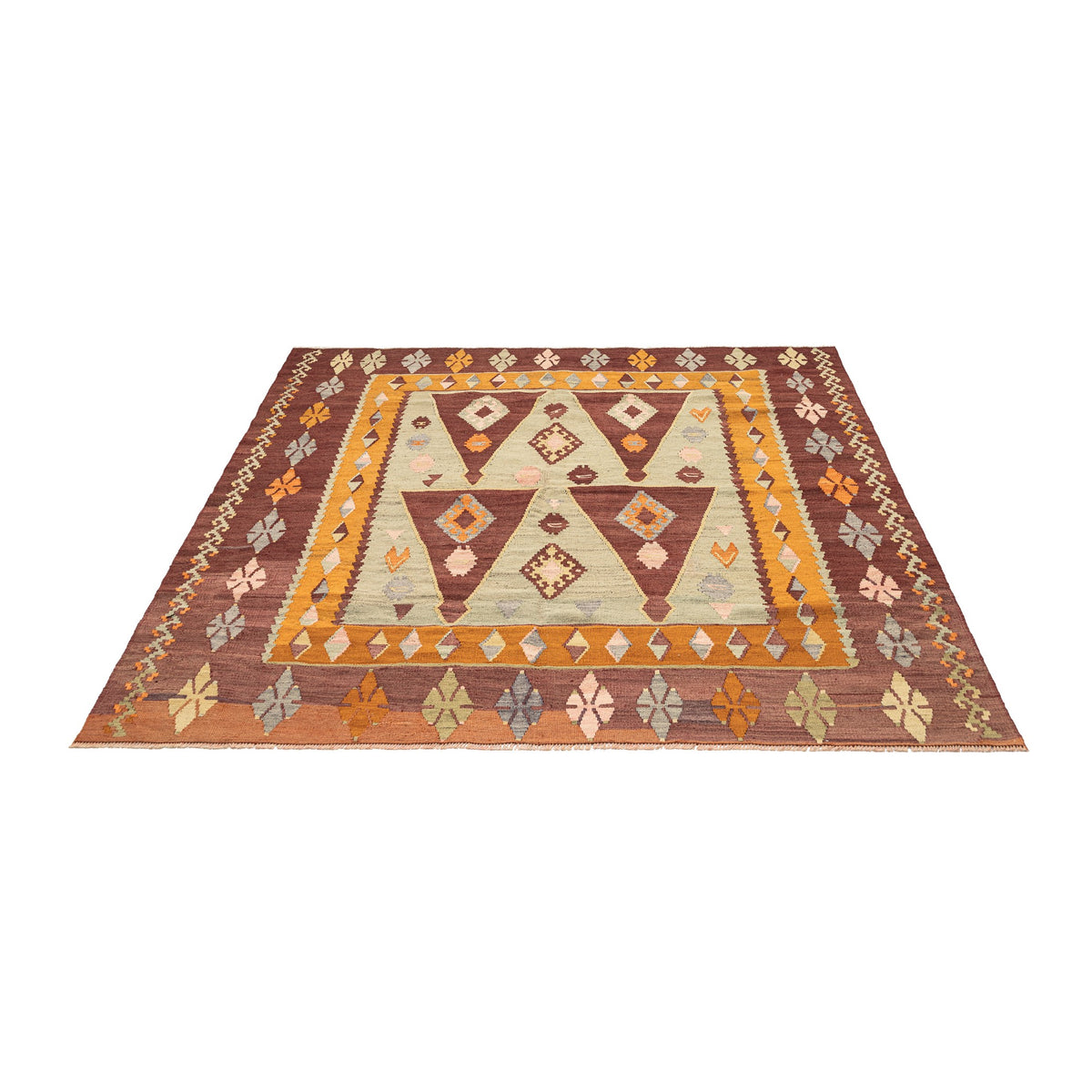 Palma - (5'11'' x 6'7'') Vintage Turkish Kilim