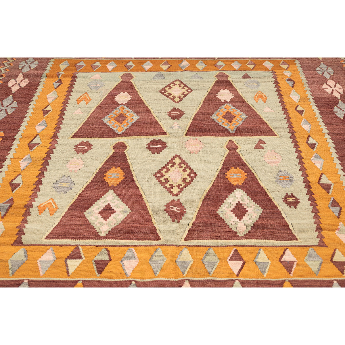 Palma - (5'11'' x 6'7'') Vintage Turkish Kilim