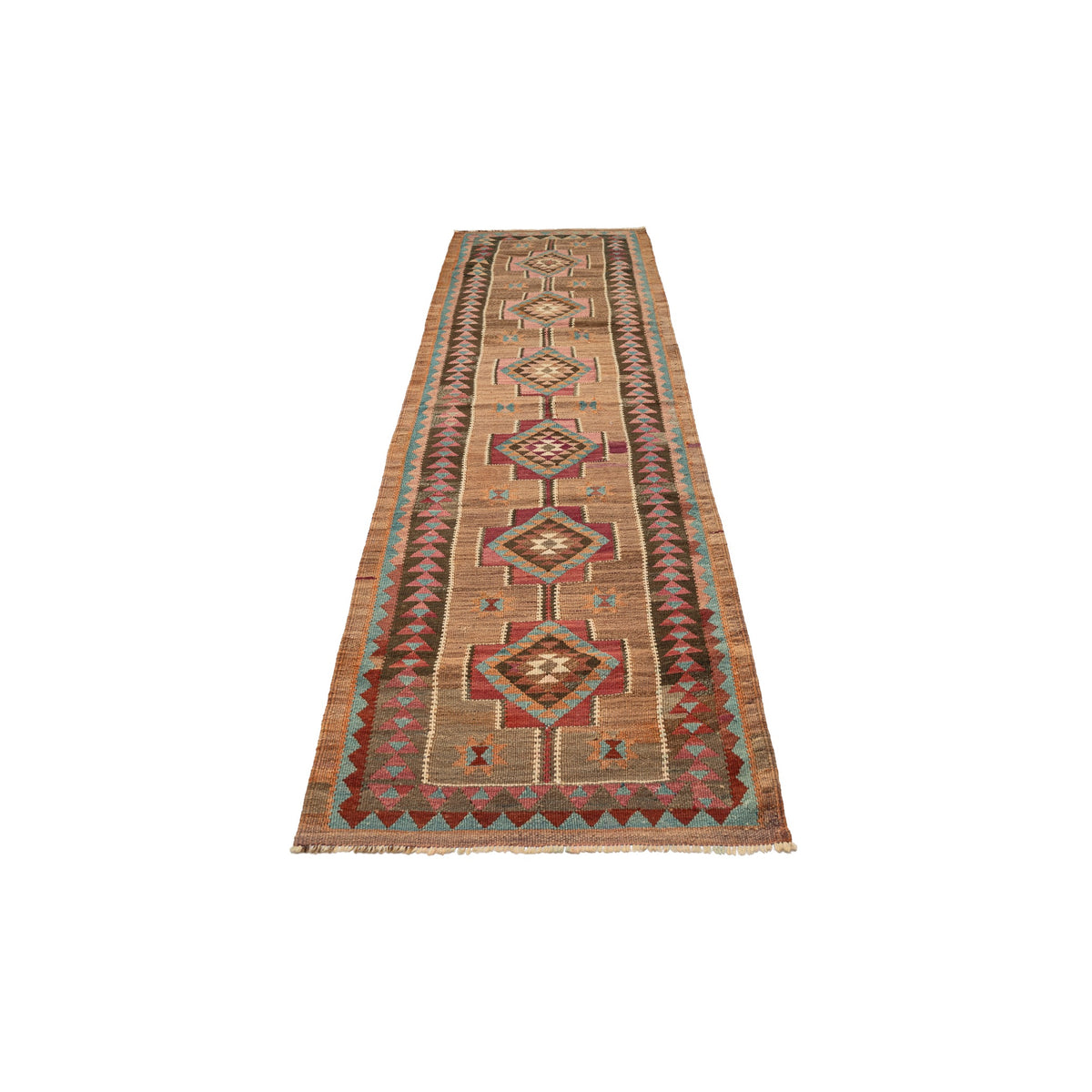 Khurga - (2'8'' x 9'11'') Vintage Turkish Kilim Runner