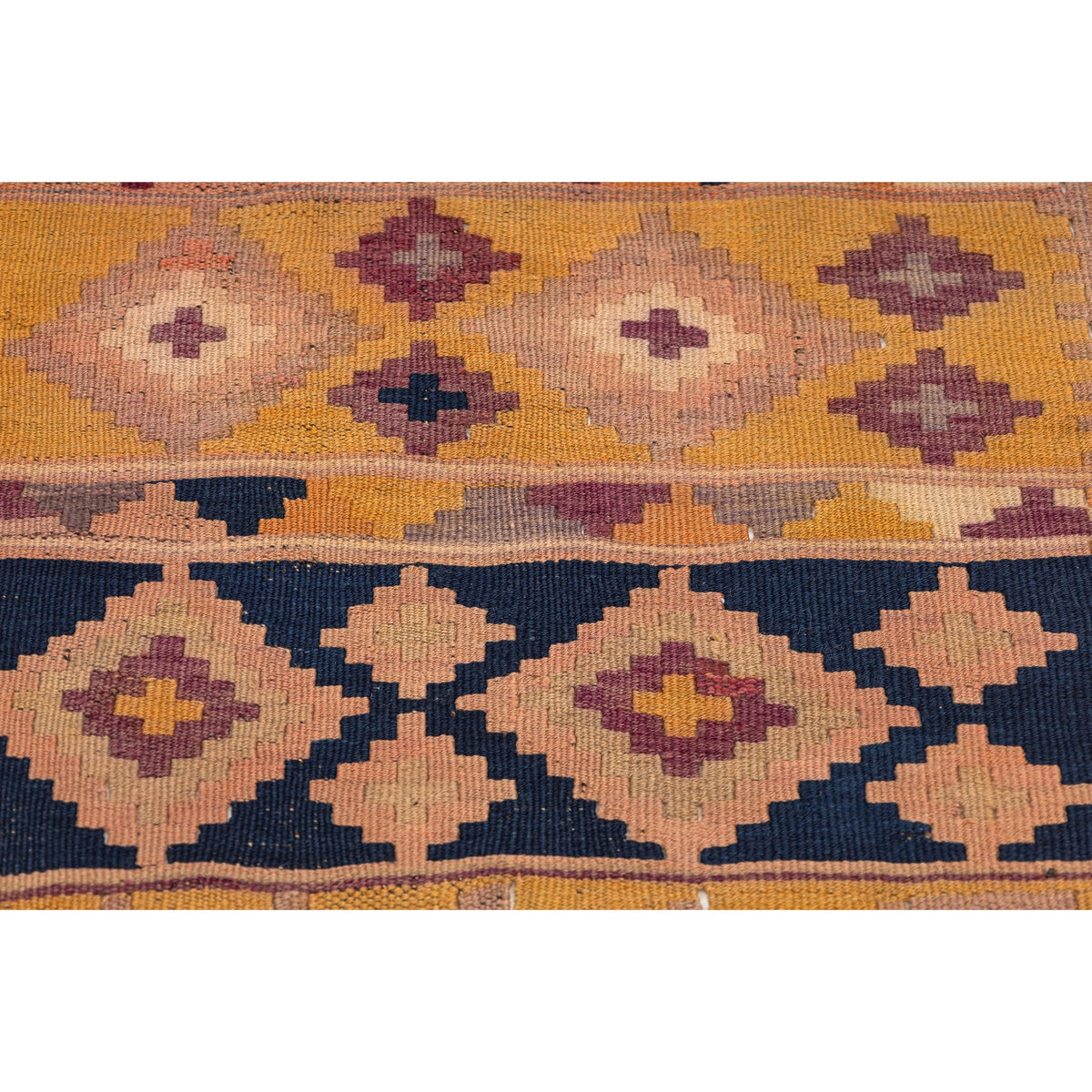 Authentic Neutral Kilim Runner Rug