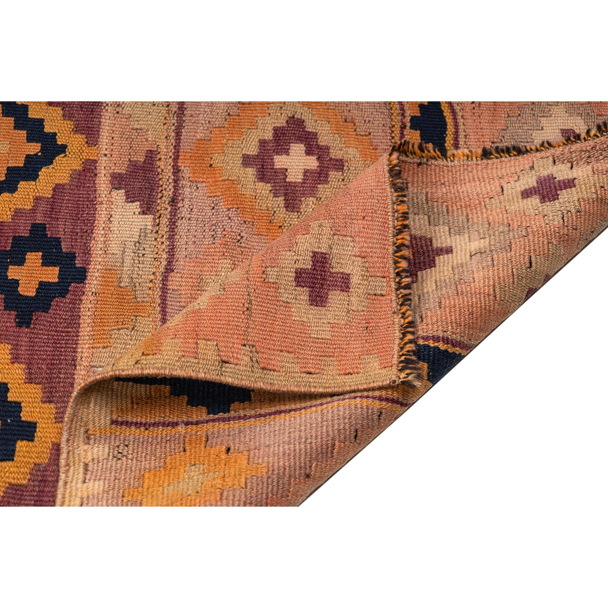 Authentic Neutral Kilim Runner Rug