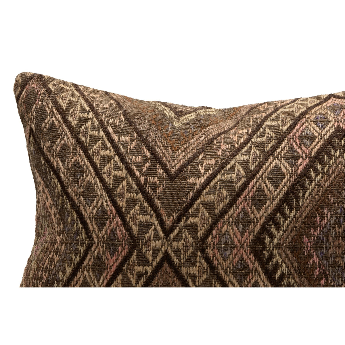 Neutral Oriental Kilim Pillow Cover 16" x 24"