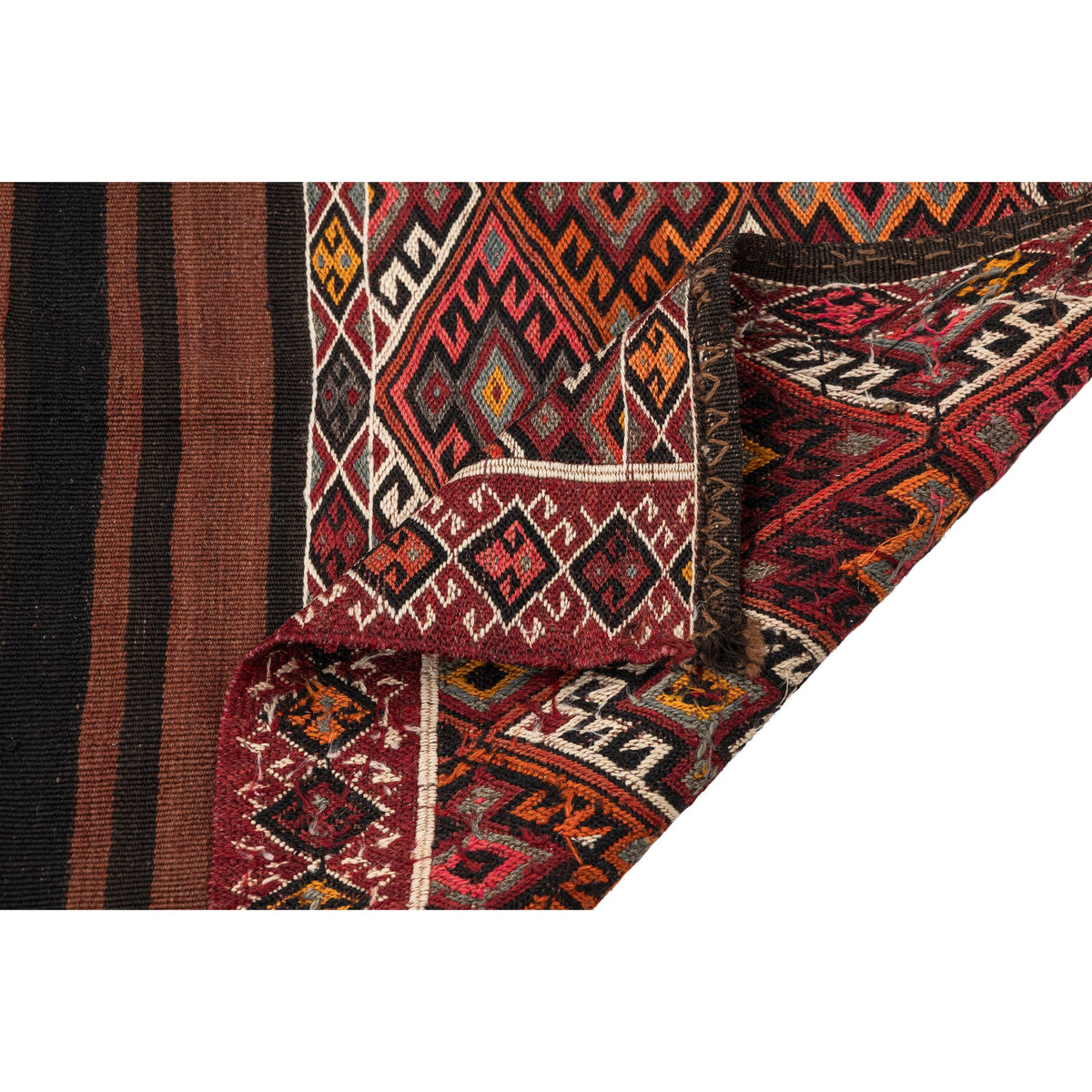 - (3'5'' x 5'1'') Handmade Tribal Vintage Small Kilim