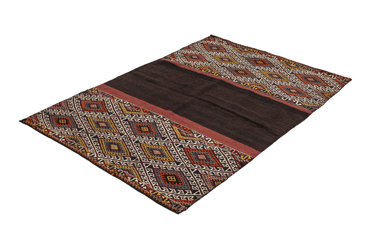 (3'11''x 5'3'') Authentic Flatweave Handwoven Kilim Rugs