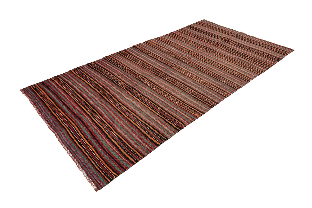 (4'7'' x 9'2'') Authentic Flatweave Striped Kilim Rugs