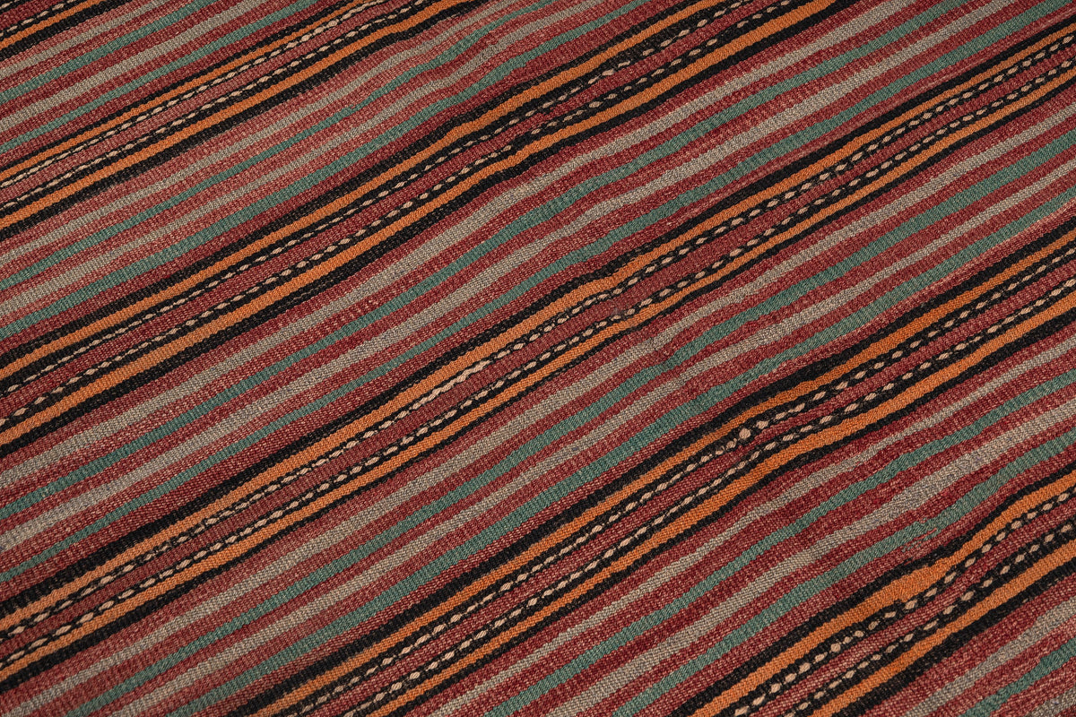 (4'7'' x 9'2'') Authentic Flatweave Striped Kilim Rugs