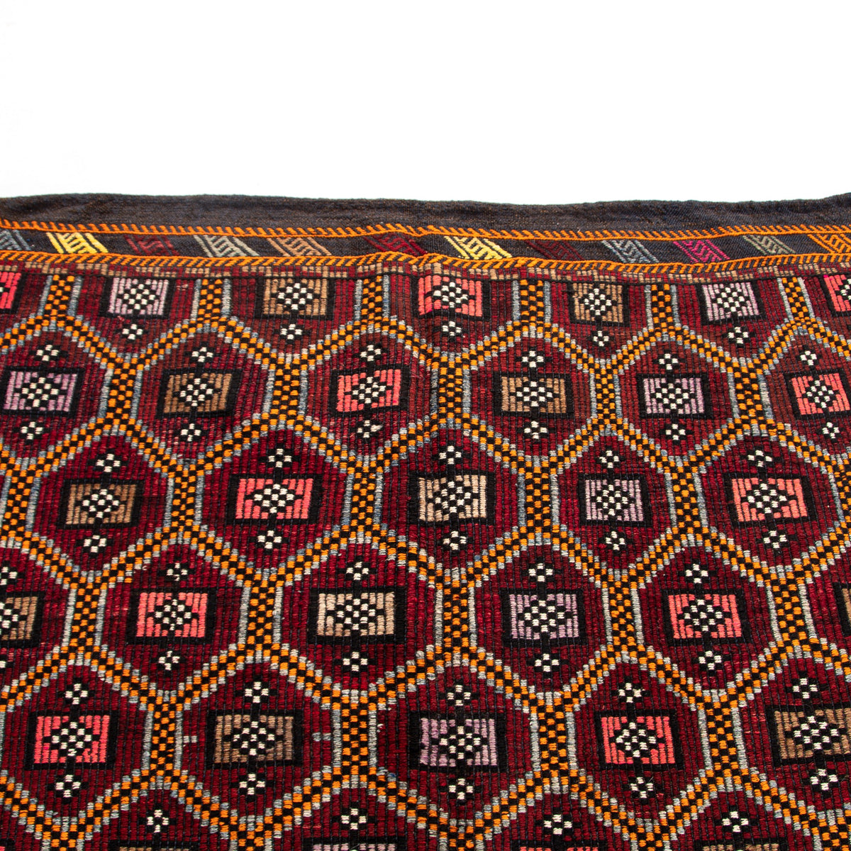 Ocone - (4'9''  x 9'7'') Vintage Turkish Kilim