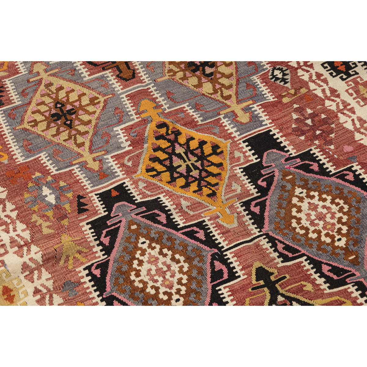 Adinia - (4'1'' x 12'6'') Vintage Turkish Kilim Runner