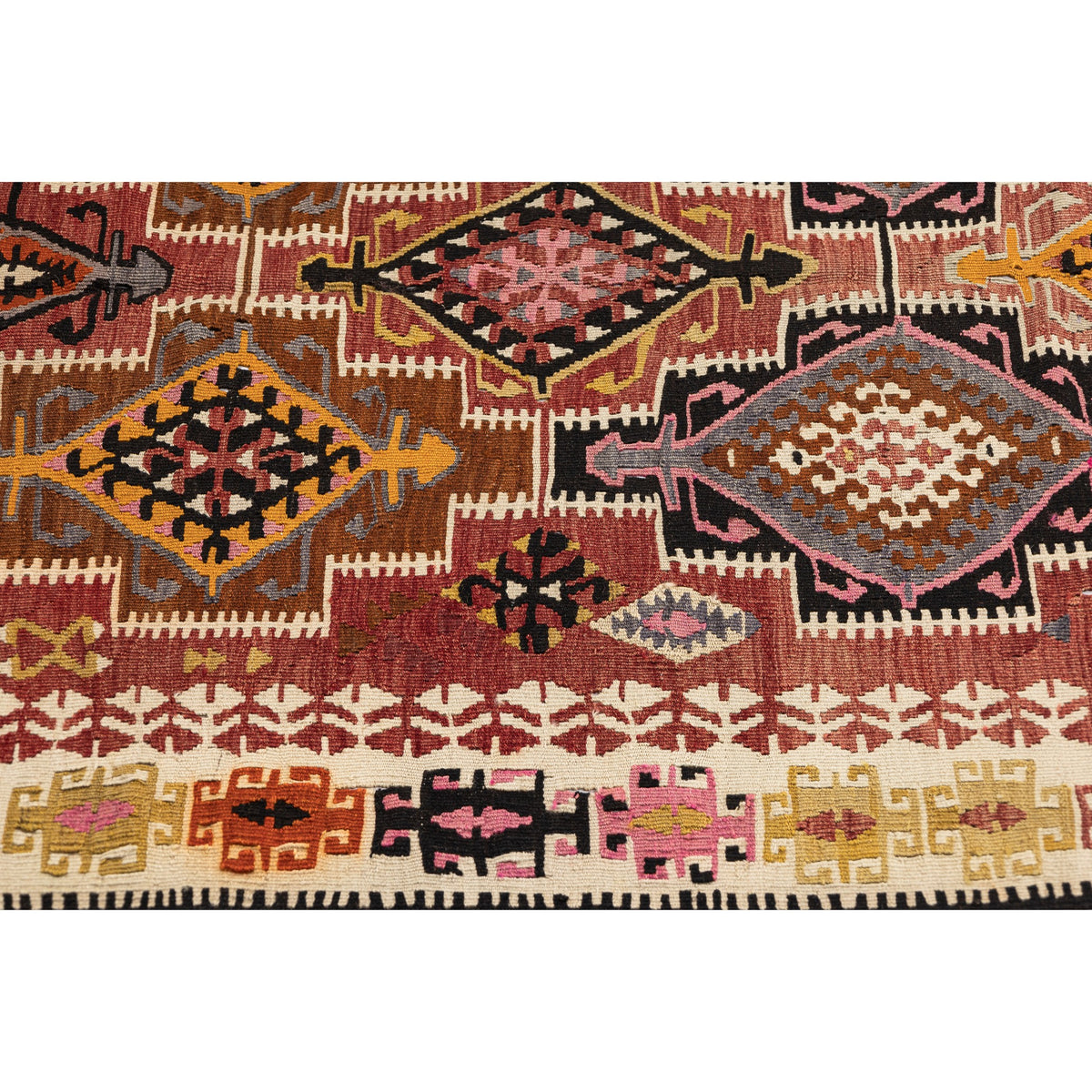 Adinia - (4'1'' x 12'6'') Vintage Turkish Kilim Runner