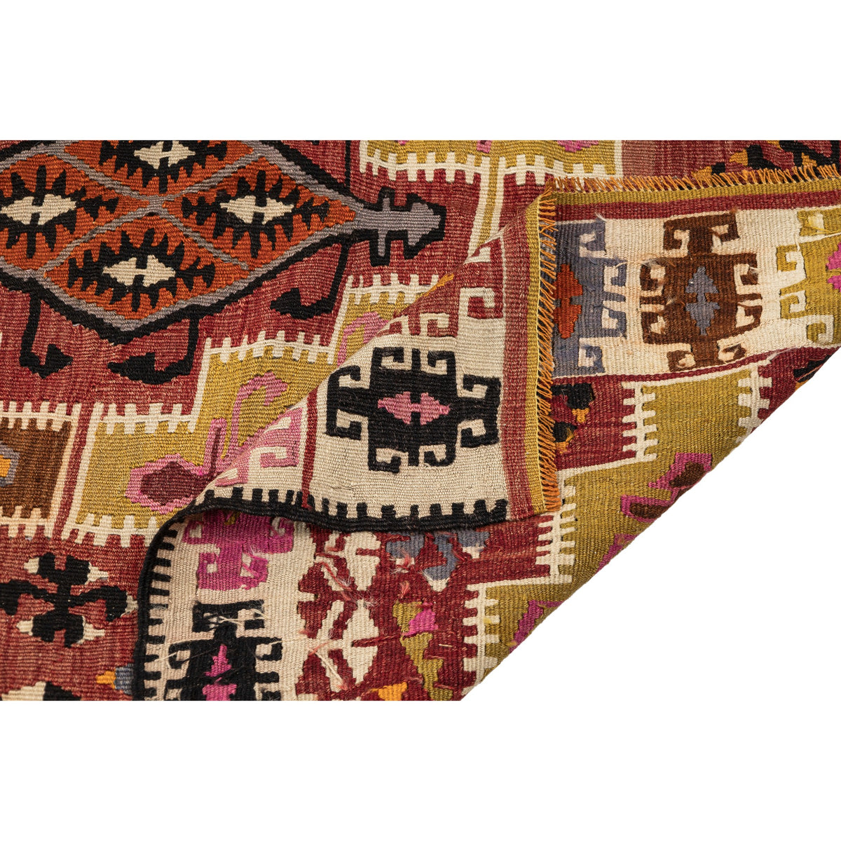 Adinia - (4'1'' x 12'6'') Vintage Turkish Kilim Runner