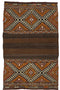 Traditional patterned rug with brown and beige colors