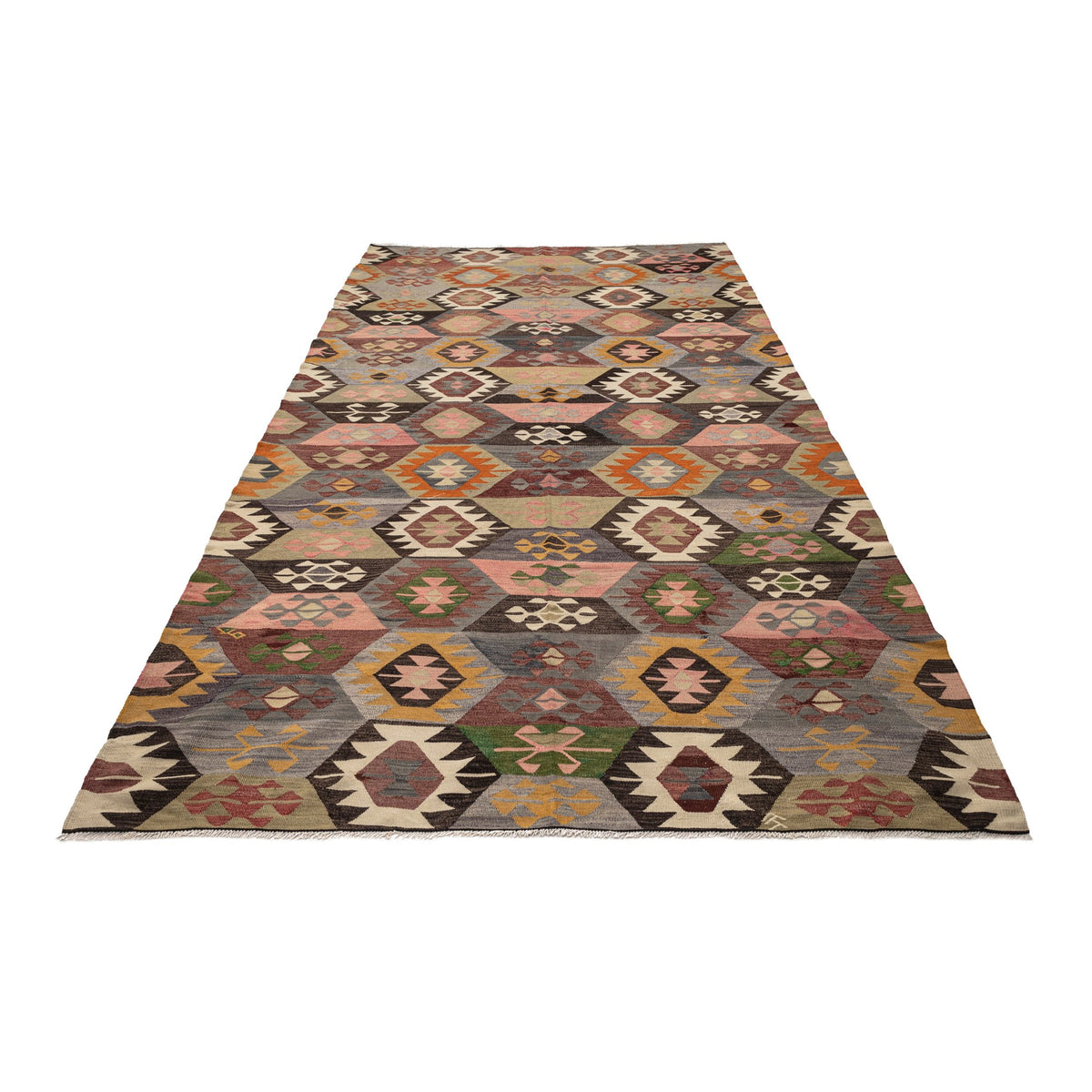 Authentic Handmade Geometric Kilim Area Rug