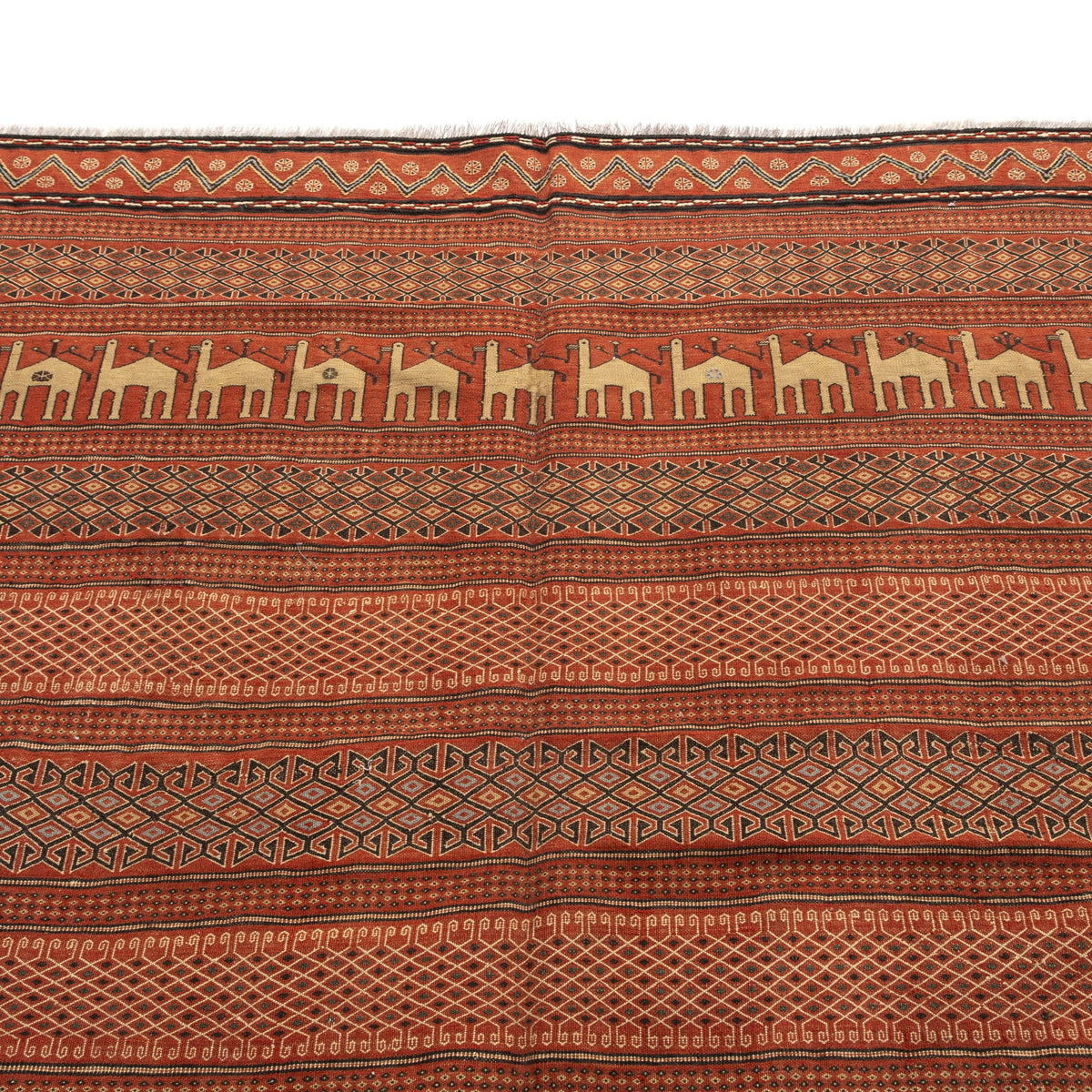 Mahbes - (6'7'' x 9'11'') Vintage Turkish Kilim