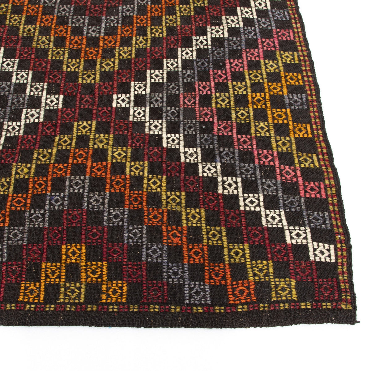 Mandiana - (6'4'' x 10'1'') Vintage Turkish Kilim