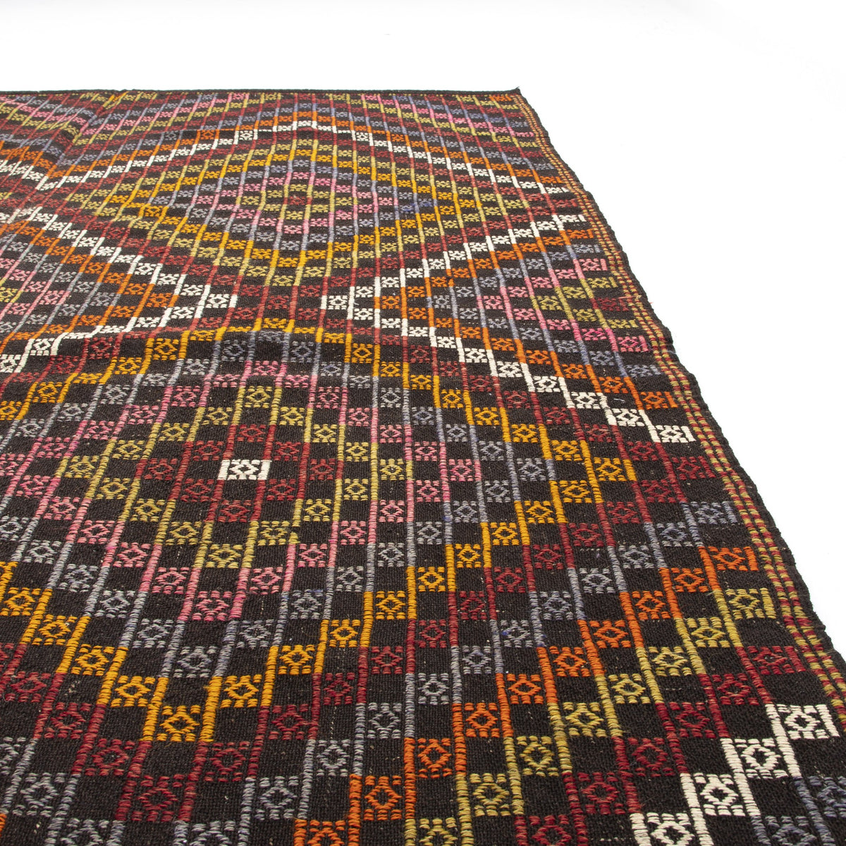 Mandiana - (6'4'' x 10'1'') Vintage Turkish Kilim