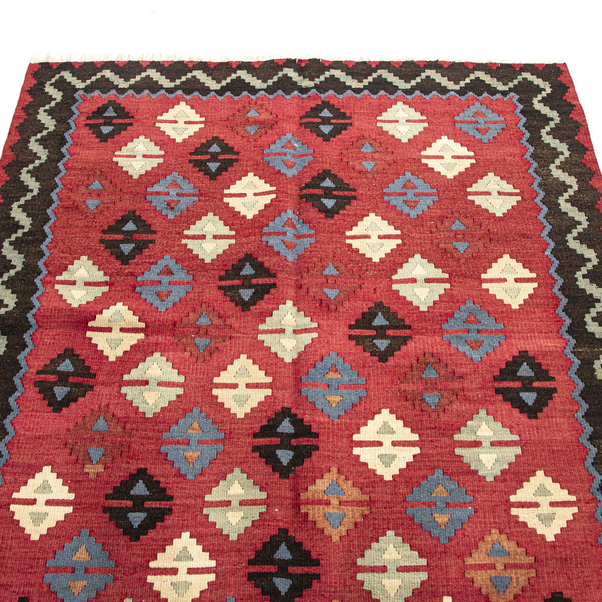 Lalara - (4'1'' x 8'6'') Vintage Turkish Kilim Runner