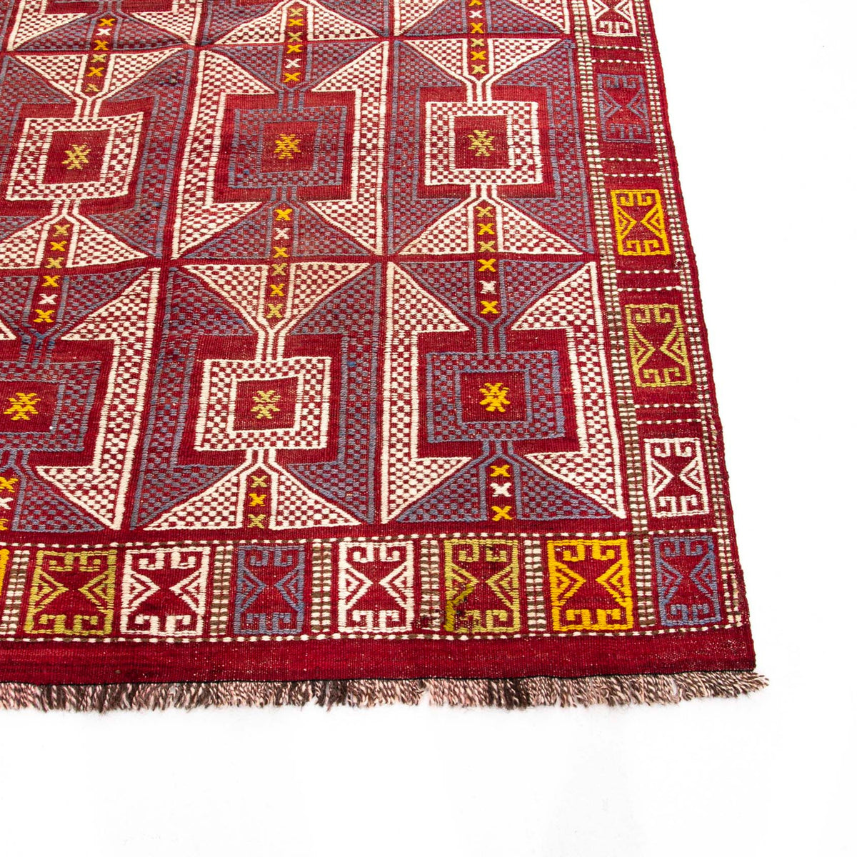 Kinsaka - (4'2'' x 5'11'') Vintage Turkish Kilim