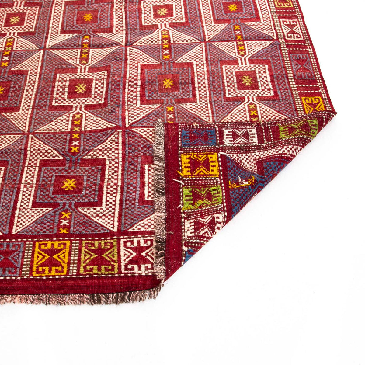 Kinsaka - (4'2'' x 5'11'') Vintage Turkish Kilim