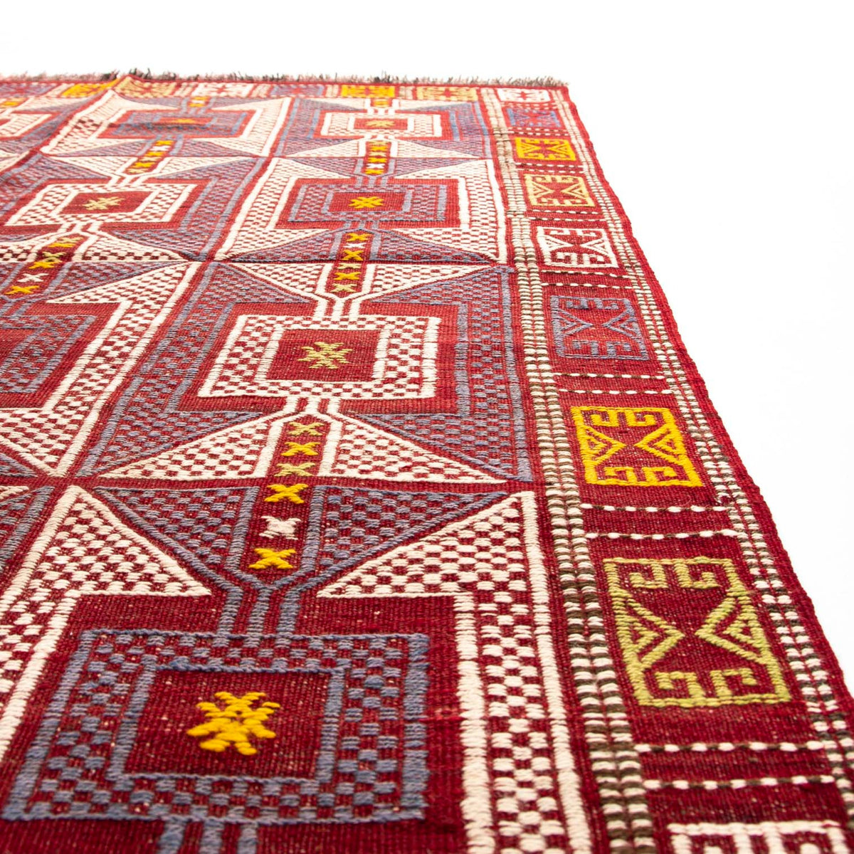 Kinsaka - (4'2'' x 5'11'') Vintage Turkish Kilim