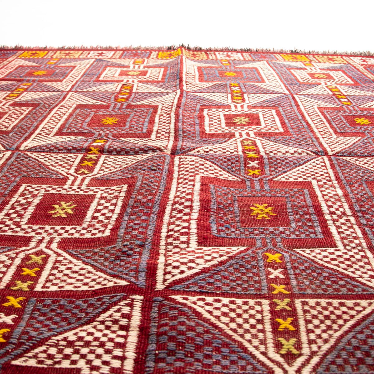 Kinsaka - (4'2'' x 5'11'') Vintage Turkish Kilim