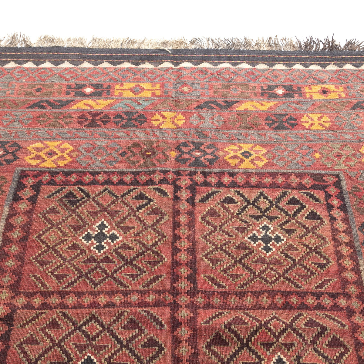 Nema - (6'6'' x 9'11'') Vintage Turkish Kilim